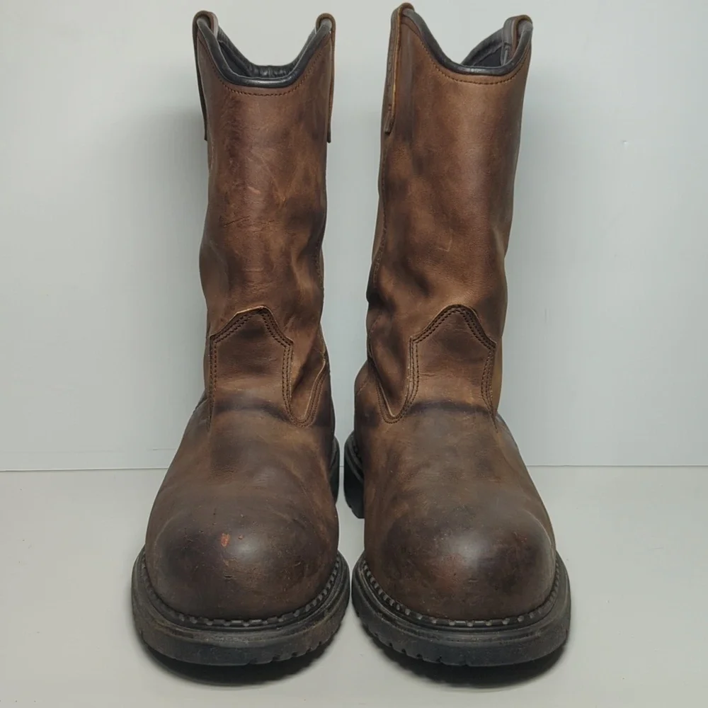 Red Wings Pecos western style pull on work boot men's size 12H (Wide)